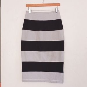 Lululemon multi striped yoga over pencil skirt size 8